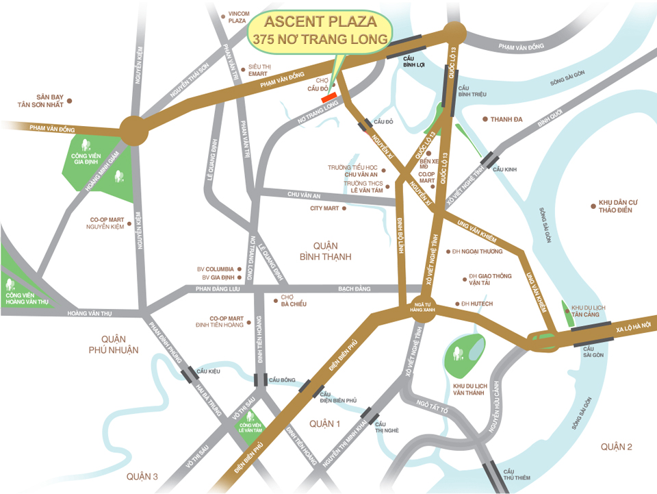 ​Sơ đồ vị trí dự án Ascent Plaza