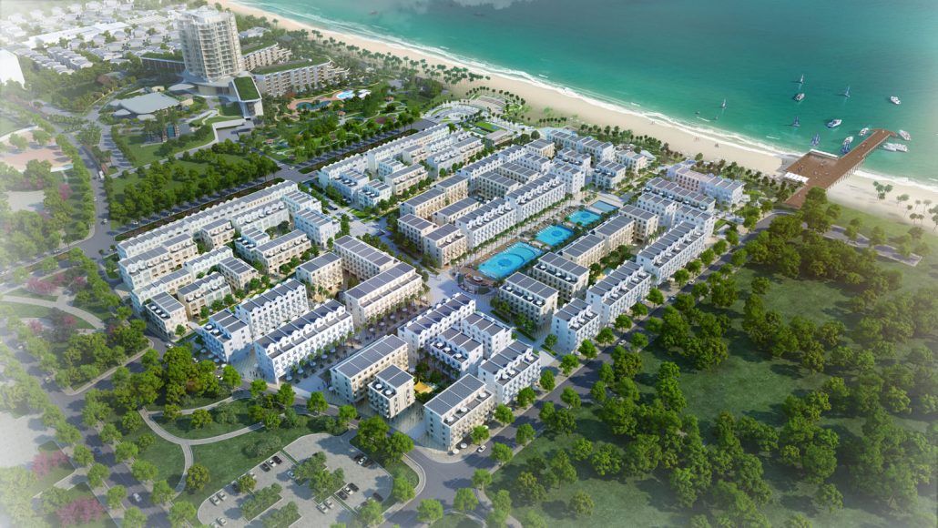 Hình ảnh phối cảnh toàn khu dự án Waterfront Luxury Hotels