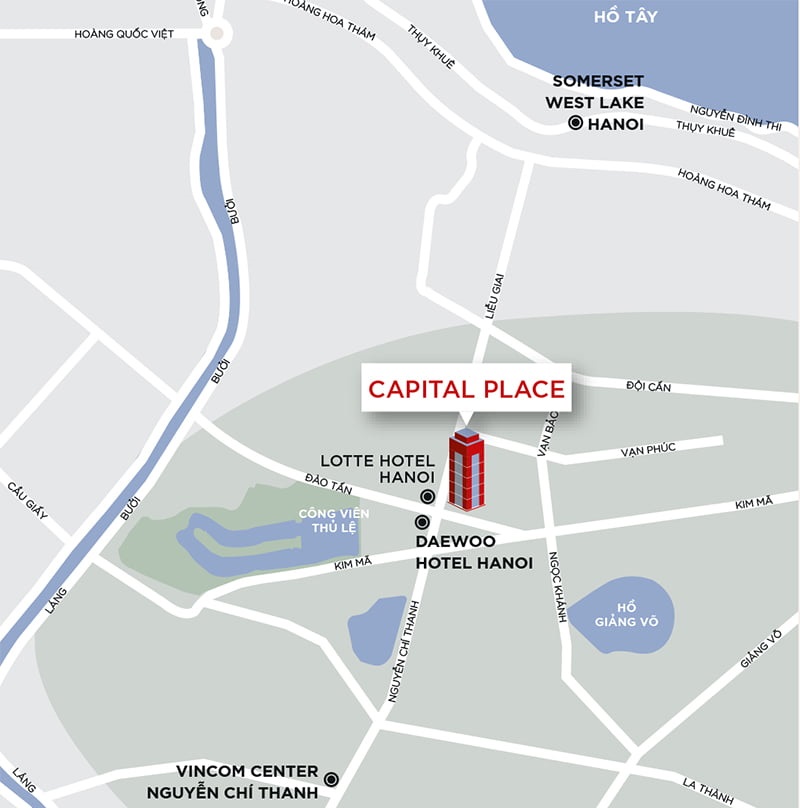Sơ đồ vị trí dự án Capital Place