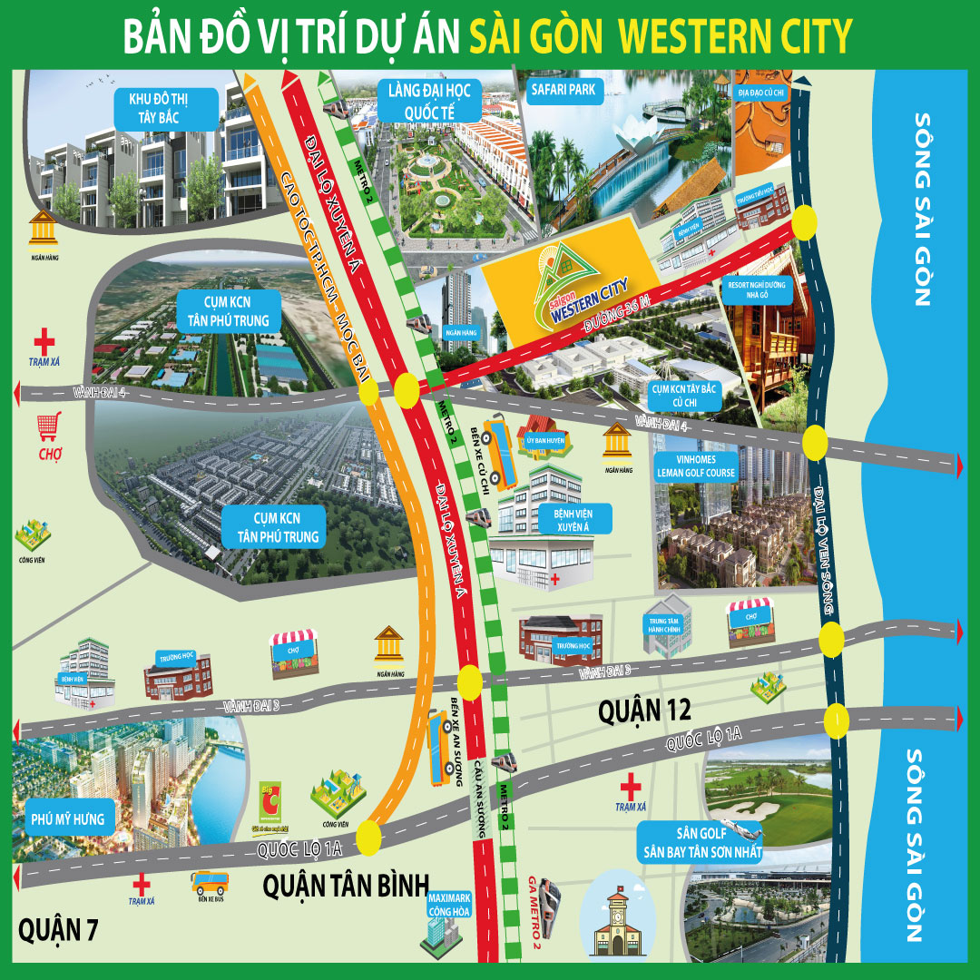 Sơ đồ vị trí dự án Saigon Western City
