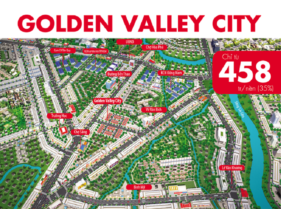 Hình ảnh phối cảnh dự án Golden Valley City