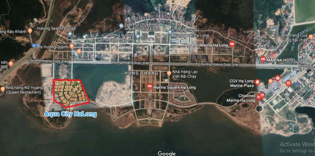 Sơ đồ vị trí dự án Aqua City Hạ Long