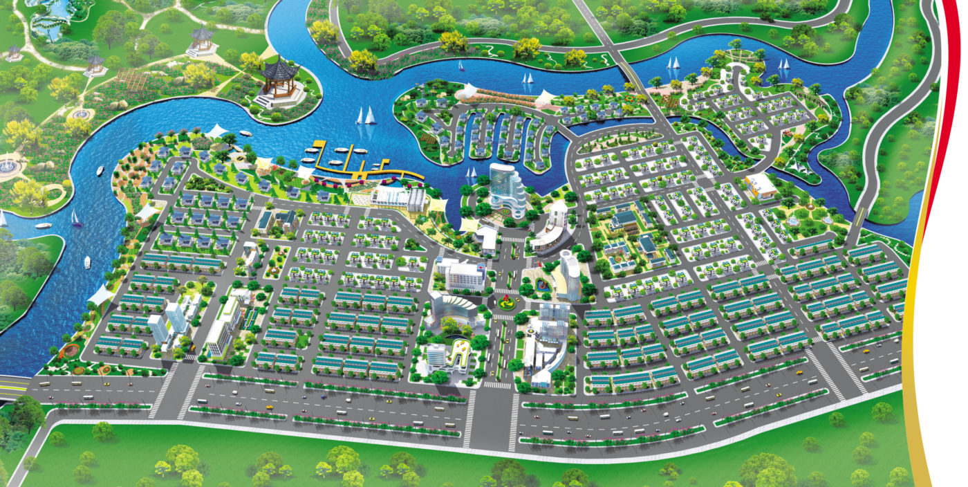 Hình ảnh phối cảnh Khu dân cư Vạn Phát Sông Hậu tại Hậu Giang