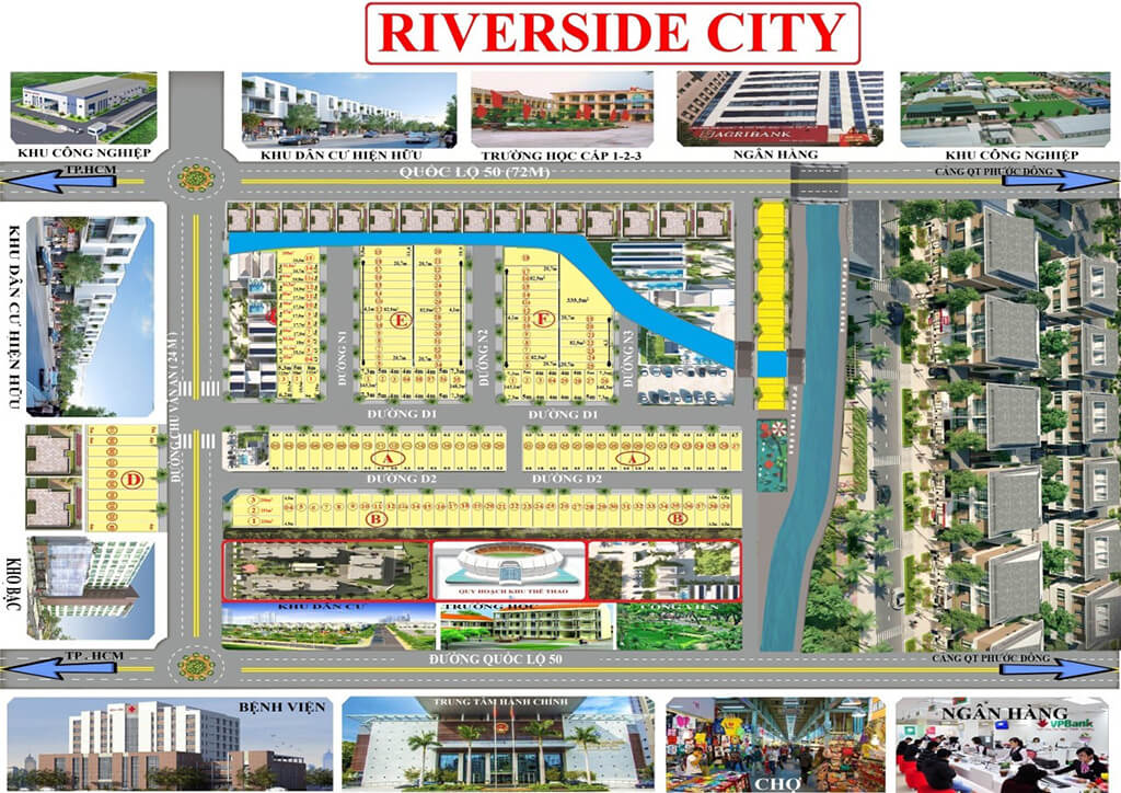 Mặt bằng quy hoạch tổng thể dự án Khu dân cư Riverside City