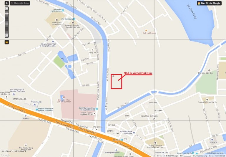 Vị trí dự án Chung cư X2 Đại Kim trên bản đồ