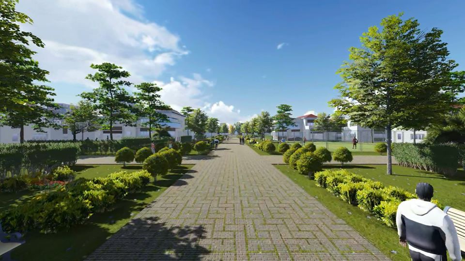 Cảnh quan nội khu dự án Khu đô thị Kim Đô